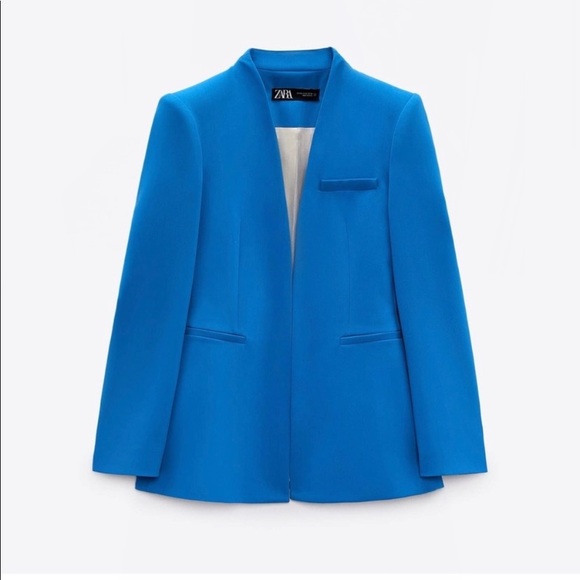 💙 ZARA 2 Piece Lapelless Blazer & Pants Set 💙 - Picture 3 of 6